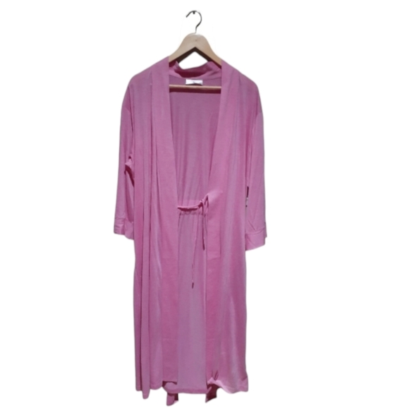 N Natori Women's Size Large Congo Wrap Style Robe in Pink - Picture 3 of 7